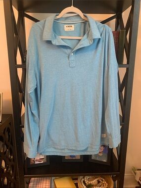 Linksoul Men's Long-Sleeve Polo in Light Blue